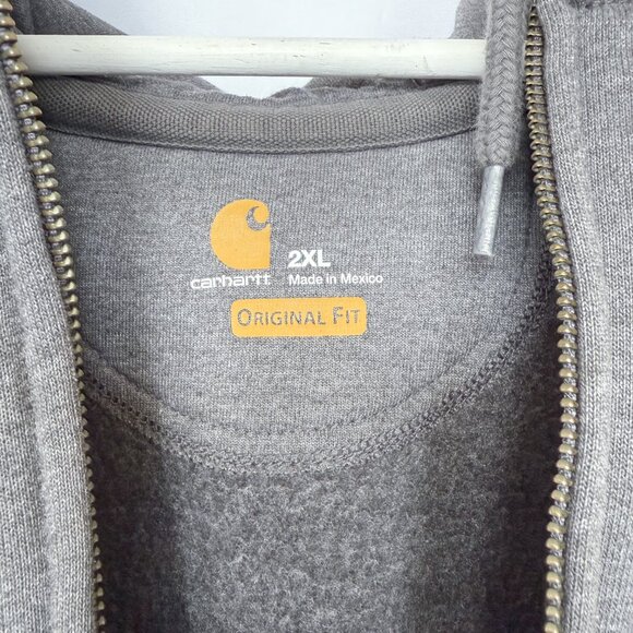 Carhartt Gray Zip Hoodie Sweater - Picture 7 of 8